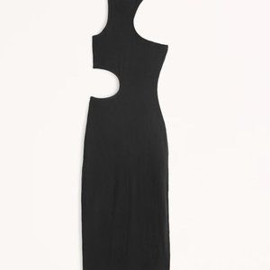 Abercrombie Asymmetrical Cutout Knit Midi Dress